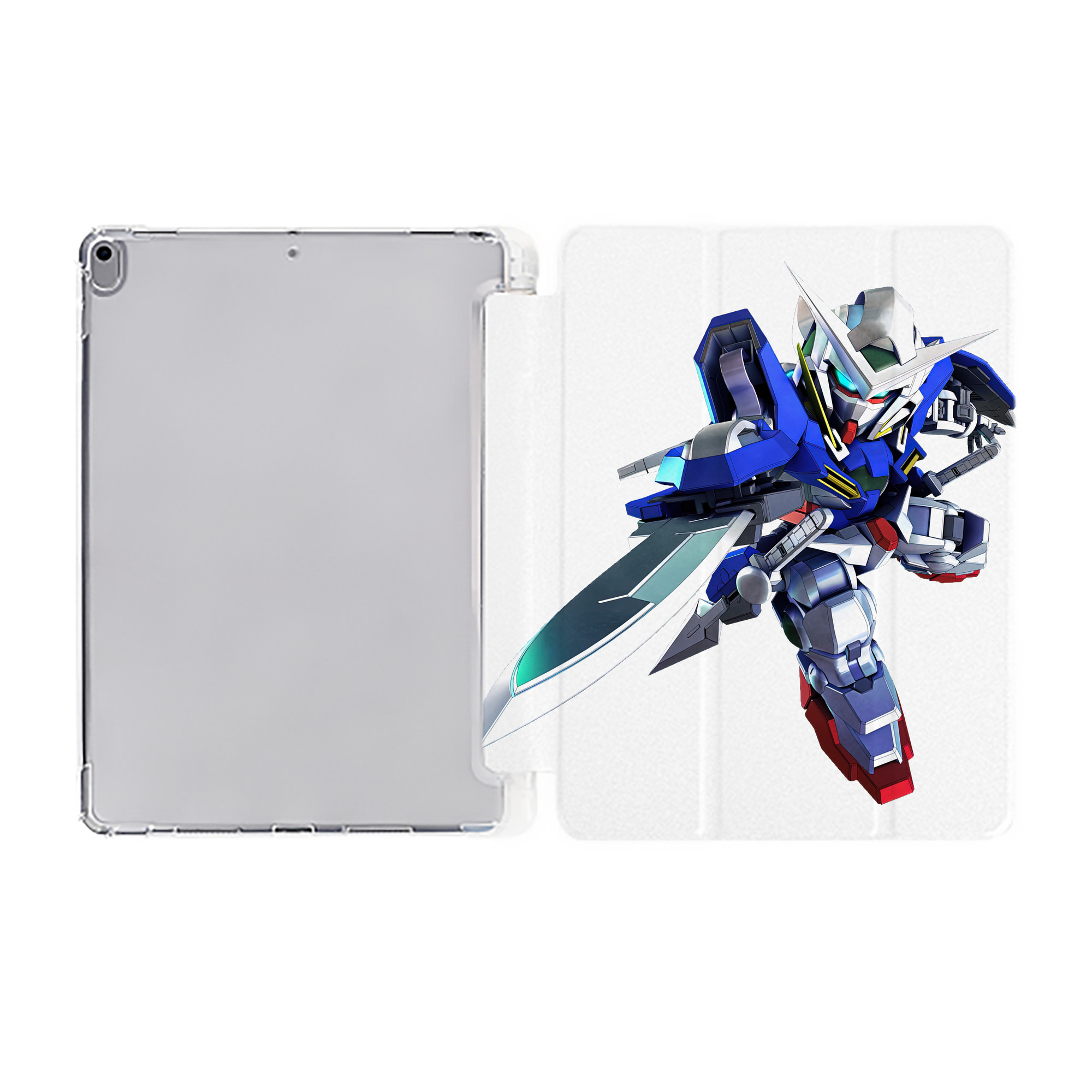 （画像用） 機動戦士ガンダム Mobile Suit Gundam IPad ケース ペン収納付き 三つ折りスタンド PUレザー×シリコン 対応機種9.5/10.5/10.9インチ